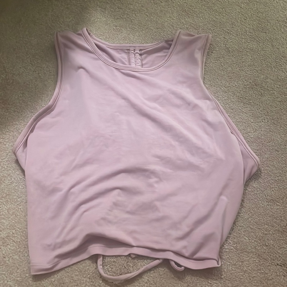 Light purple/ lilac Lululemon tank top. Adjustable string in the back.  small
